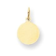 Floral 14k Plain .009 Gauge Circular Engraveable Disc Charm