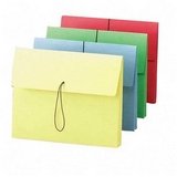 Smead 77271 School Wallet with Elastic Cord, 2 Expansion, 15x10, Asst. Colors, 50/bx