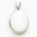 Sterling Silver Plain 17mm Oval Locket with 20 inch Sterling Silver Chain