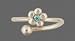 Ring 925 Silber Emaille Bluemchen blau