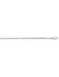 White Gold Round Snake Chain 30"