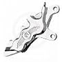 PERFORMANCE MACHINE CALIPER 6-PCHR 13"LHFRT 0051-2913-CH