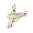 Gun Pistol Charm - Gold Plate