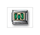Horseshoe Green Classic Enamel, Italian Charm by Nomination Charms