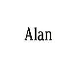 Clearly Charming Name Alan RED HEART Laser Italian Charm Link