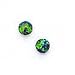 14k Yellow 4 mm Round Mystic Green Opal Earrings