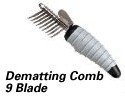 Master Grooming Tools Ergonomic Dematting Comb- 9 Blade