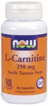 L-Carnitine by NOW Foods - (250mg - 60 Capsules)