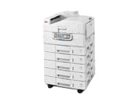 OKI C9800hdtn - Imprimante - couleur - recto-verso - DEL - A3 - 1200 ppp x 1200 ppp - jusqu'à 40 ppm (mono) / jusqu'à 36 ppm (couleur) - capacité : 2350 feuilles - parallèle, USB, 10/100Base-TX