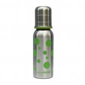 9 Oz Stainless Steel Bottle (Green Dots)