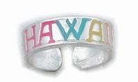 Silverflake -Hawaii Enamel Toe Ring in Sterling Silver_1