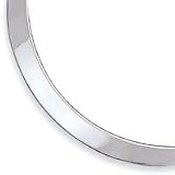 Sterling Silver Polished 4-7mm Graduated Neck Collar
