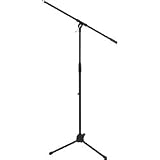 Musicians Gear MS-220 Tripod Mic Stand with Fixed Boom, Black