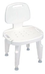 Medline Plastic Bath Bench with Back