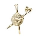 Knitting Charm - 10K Yellow Gold