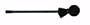 Remo 10" Black Mallet with Cloth-Covered Rubber Head