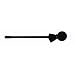 Remo 10" Black Mallet with Cloth-Covered Rubber Head