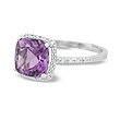 119DaJ3EJWL. SL160  ZALES Cushion Cut Amethyst Ring in 14K White Gold with Diamond Accents