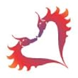 DRAGON and HEART Temporary Tattoo 2x2