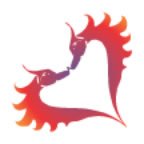 Dragon And Heart Temporary Tattoo 2x2