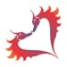 Dragon And Heart Temporary Tattoo 2x2