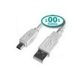 1001Cables - USB A Male - B Mini Male (Black) 3m