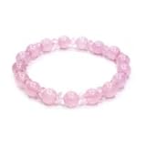 天然石 ローズクォーツ8ミリ&ボタンカットブレスレット