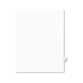 Avery-Style Legal Side Tab Divider, Title: 21, Letter, White, 25/Pack