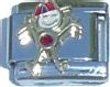 Clearly Charming January Garnet Color Boy Child Baby Birthstone Italian Charm