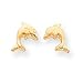 Sardelli - 14kt Gold Satin Dolphin Earrings