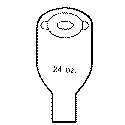 Nu-Hope Laboratories 798645DC 11 Inch Deep Convex Oval B Urinary Pouch 1.125 x 2 Inch Opening - Box of 10