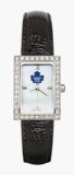 Toronto Maple Leafs Ladies Allure Black Leather Strap Watch