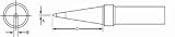 Weller Soldering Tip, .024, Conical, ET Series