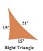 15 x 15' x 21 Right Triangle Rust Color Premium Quality Heavy Duty Australian Made Sh...