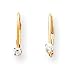 14k Diamond leverback Earrings