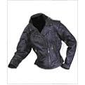 LJ657 – Women’s Black Leather Motorcycle Jacket