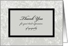 Sympathy or Funeral Thank You Card -- Classic Sympathy Thank You Card