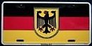 Germany Flag with Eagle License Plate