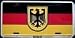 Germany Flag with Eagle License Plate