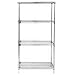 Quantum Storage Systems WR63-1454C Starter Kit for 63" High 4-Tier Wire Shelving Unit, Chrome Finish, 14" Width x 54" Length x 63" Height