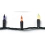 50 Orange, Purple, and Green Halloween Electric String Lights with Black Cord