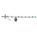 Sterling Silver / Turquoise Rosary Bracelet - 7 Inch