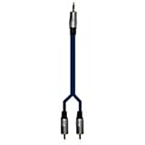2 x RCA phono plug - 1 x 3.5mm stereo plug, audio lead, 1.2m