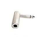 HOSA RIGHT-ANGLE ADAPTOR, 1/4 PHONE (F) - 1/4 PHONE (M)