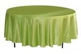 Wholesale wedding Satin 108 Round Tablecloth - Bright Apple Green