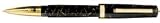 Omas Bologna Black Gold Celluloid Roller Ball Pen New