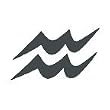 AQUARIUS ZODIAC SIGN Temporary Tattoo 2x2