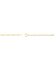 Solid Figaro Chain 14K Gold Yellow Ch23 24 Inch
