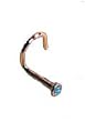 14 karat gold nose bezel with AQUA CZ gemstone, NICKEL FREE