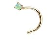 14 karat NICKEL FREE white gold nose ring with OPAL